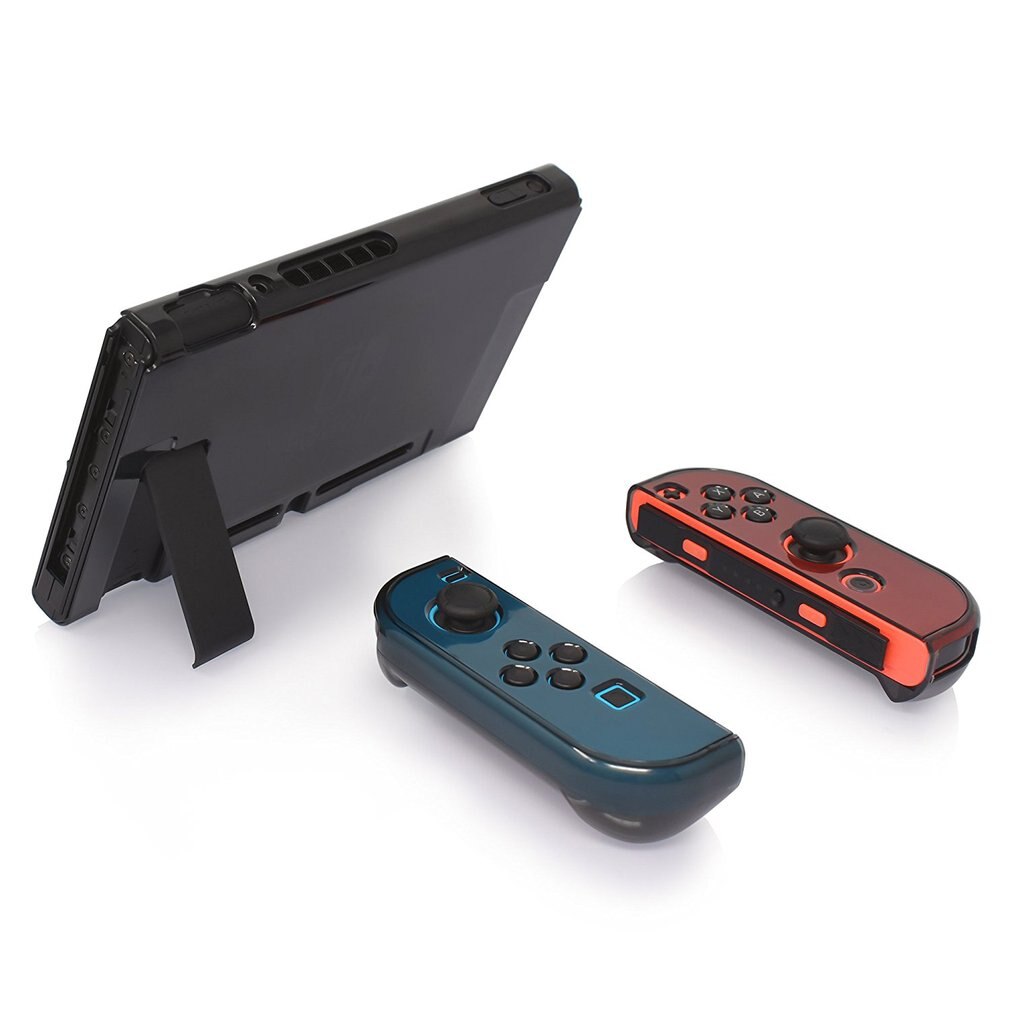 Capa de proteção para computador rígido para nintend interruptor destacável caso escudo plástico cristal suporte tv base console controlador suprimentos