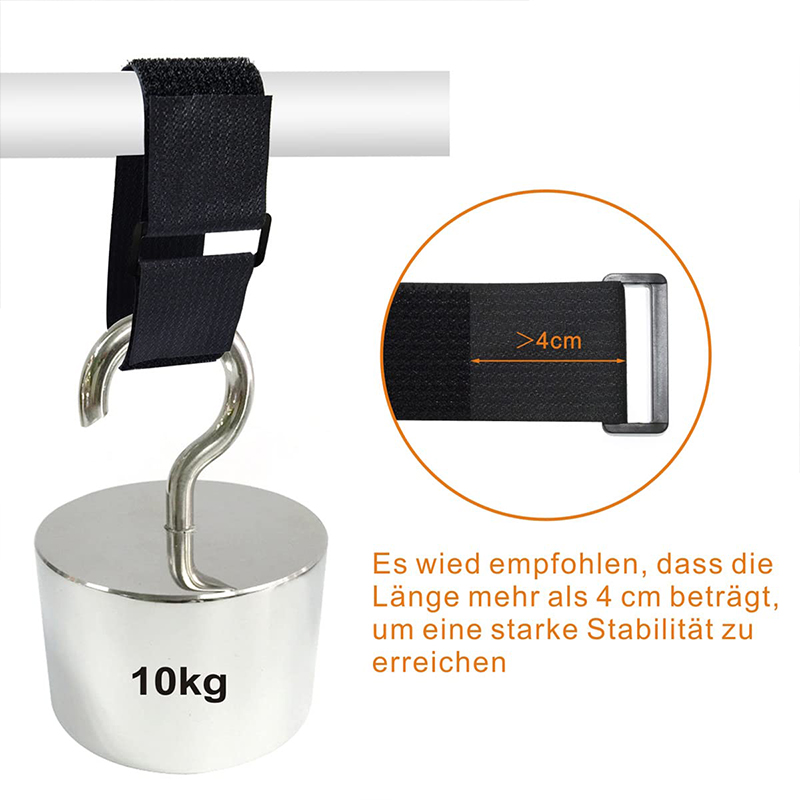Klettverschlussband mit Kunststoffschnallen, verstellbare Kabelbänder, frei geschnittene Länge, Nylon-Sicherungsband für Kabelbinder