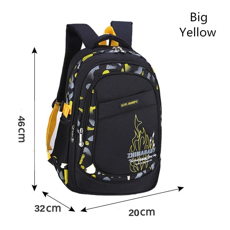 2019 nuovi bambini sacchetti di scuola per adolescenti ragazzi delle ragazze grande capacità di scuola zaino impermeabile satchel bambini del sacchetto di libro Ortopedico: Big Yellow