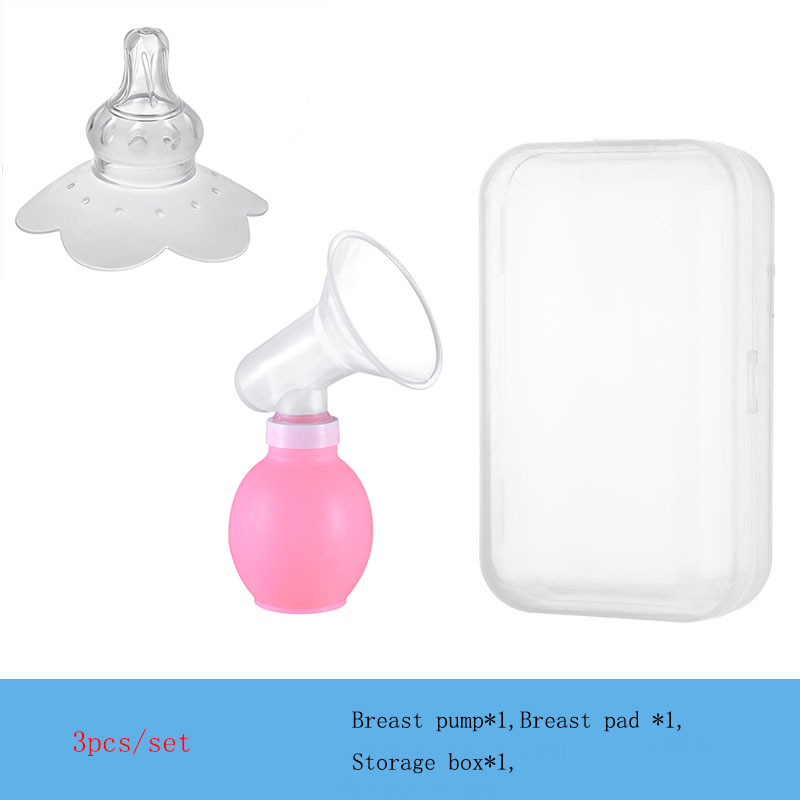 3 pz/set biberon morbido manuale tiralatte in Silicone accessori per bambini protezioni per capezzoli mamma al seno allattamento al seno Pad: combination  2