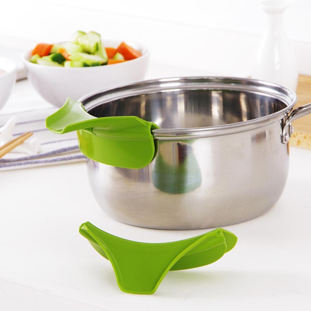 Keuken Accessoires Pannen Om Morsen Te Voorkomen Ronde Keuken Deflector Gadget Trechter Gereedschap Siliconen Lekvrije Keuken Velg N3Z3