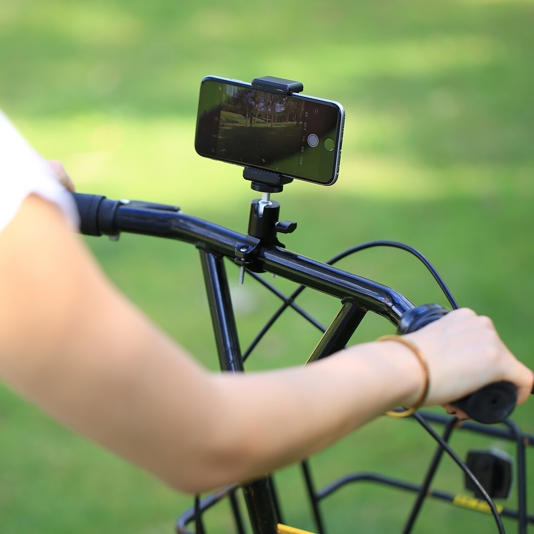 PULUZ Bike Bicycle Aluminum Handlebar Tripod Ball Head Adapter Mount For GoPro HERO 10 Black/7/6/Xiaoyi/DJI OSMO Action Cameras