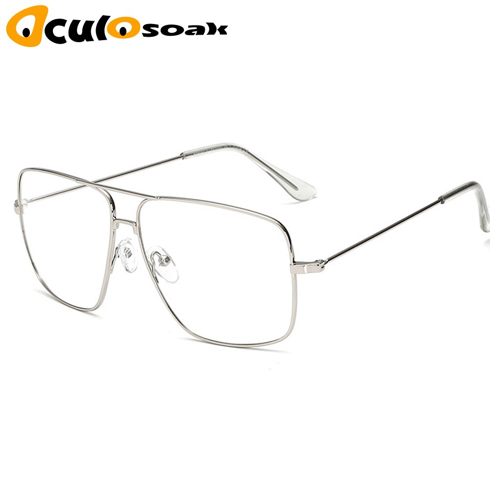 Vintage guld metal ramme briller herre kvinders solbriller retro firkantet optisk linse briller nørdeglas linse briller