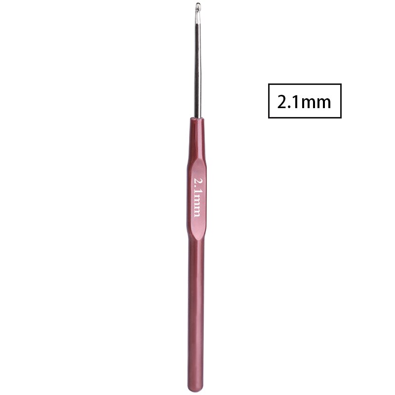 Lmdz 1 kpl virkkuukoukku pieni koko lanka neulepuikot pitsinukeille tee itse työkalut 15 kokoa koukut neulomiseen 0.5mm-2.1mm: 2.1mm