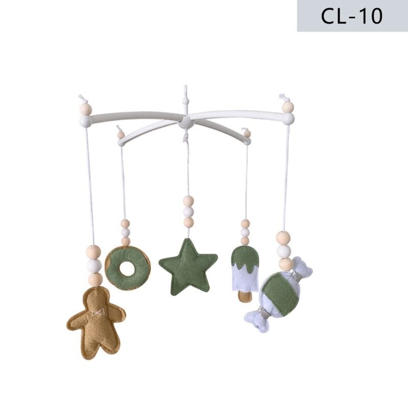 1 Set Nordic Baby Infant Felt Rattles Bed Bell Wind Chimes Toys Kids Children Room Hanging Decorations: 10