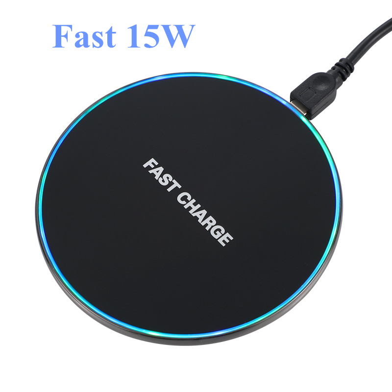 Chargeur sans fil 15W Qi pour iPhone 8 X XR XS Max QC3.0 charge sans fil rapide pour Samsung S9 S8 Note 8 9 S7 chargeur USB
