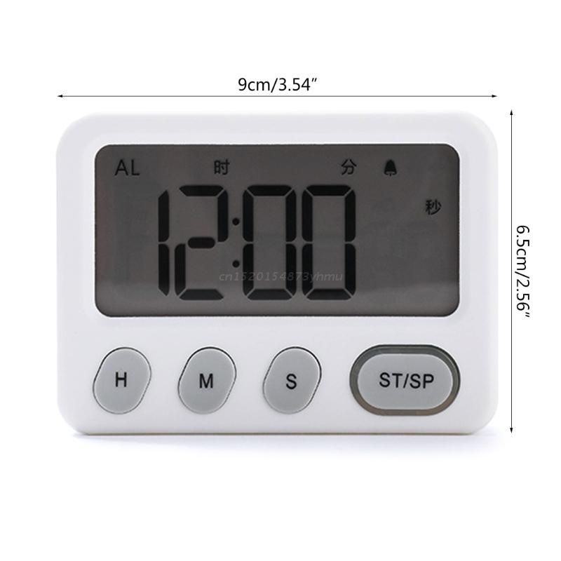 Q81C Digital Kitchen Timer Magnetic Countdown Up Cooking Timer Clock with Magnet Back Large Display Hours Minute Second