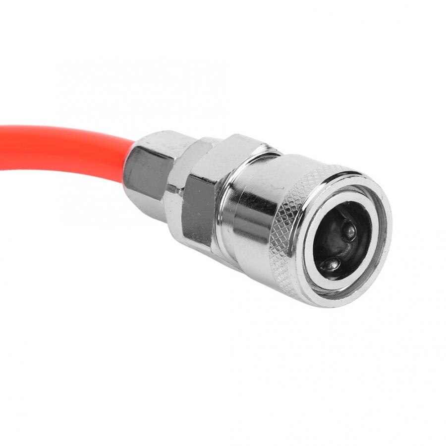 5*8mm High Pressure Flexible Air Compressor Hose with Male/Female Quick Connector 15M Red Pneumatic Hose