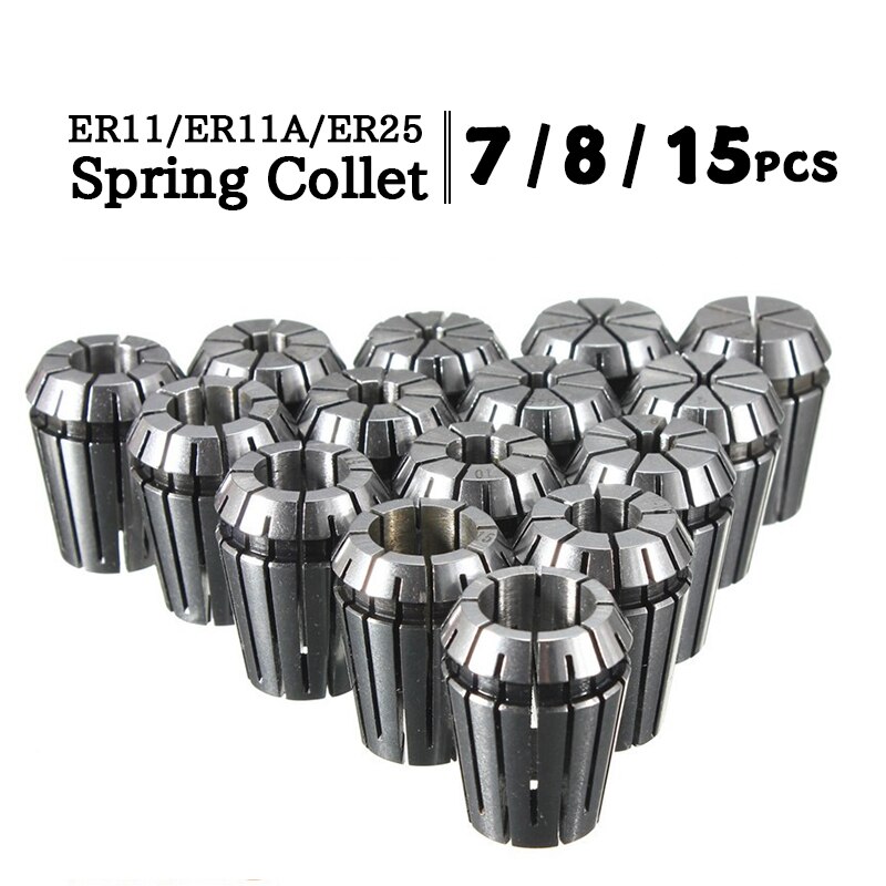 15Pcs ER25/ER11 Collet Tool Precision Spring Collet Set 1-16mm CNC Collet Chuck For Milling Lathe Tools