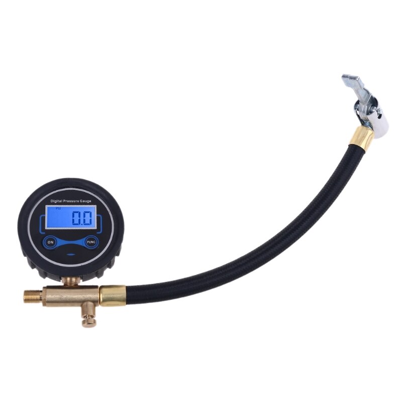 Digital Tire Pressure Gauge Manometer Car Motorcycle Tyre Air Compressor Inflating Tube Hose 200PSI with