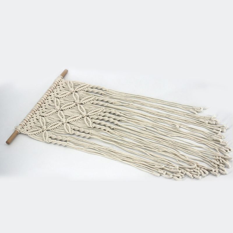 Macrame Woven Wall Hanging Tapestry Handmade Boho Chic Bohemian Art Apartment Dorm Room Home Decoration