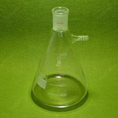 1000ML,24/40,Glass Filtering Flask,Lab Filtration Bottle,Lab Chemistry Glassware