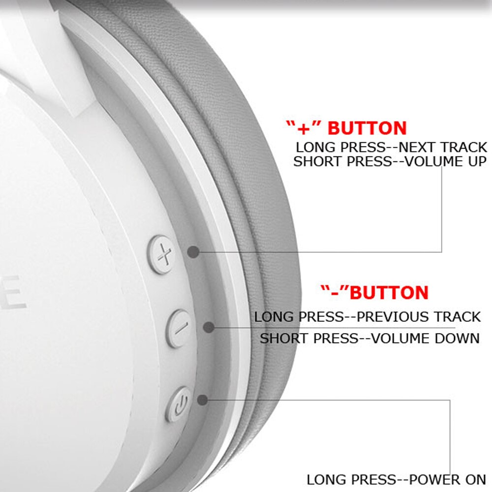 BINGLE FB110 Bluetooth 4.1 Headphones CSR Wireless Stereo Muisc Earphone Over Ear Headset 3.5mm AUX In Hands-free w/ Microphone