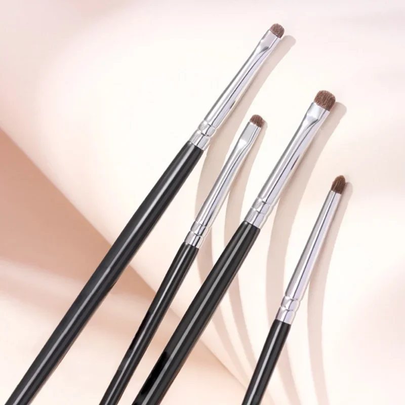 1/4 Uds. Brochas de maquillaje de ojos planos, delineador de ojos en ángulo , brocha para contorno, corrector, sombra de ojos, herramientas cosméticas de maquillaje