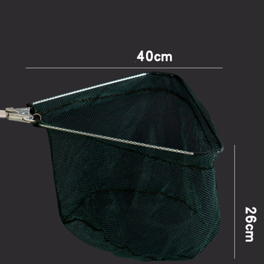 Redes de pesca plegables triangulares retráctiles, aleación de aluminio portátil, 1,5/1,7/2,1 m, Red de inmersión manual para pesca con mosca, herramienta de aparejos de pesca