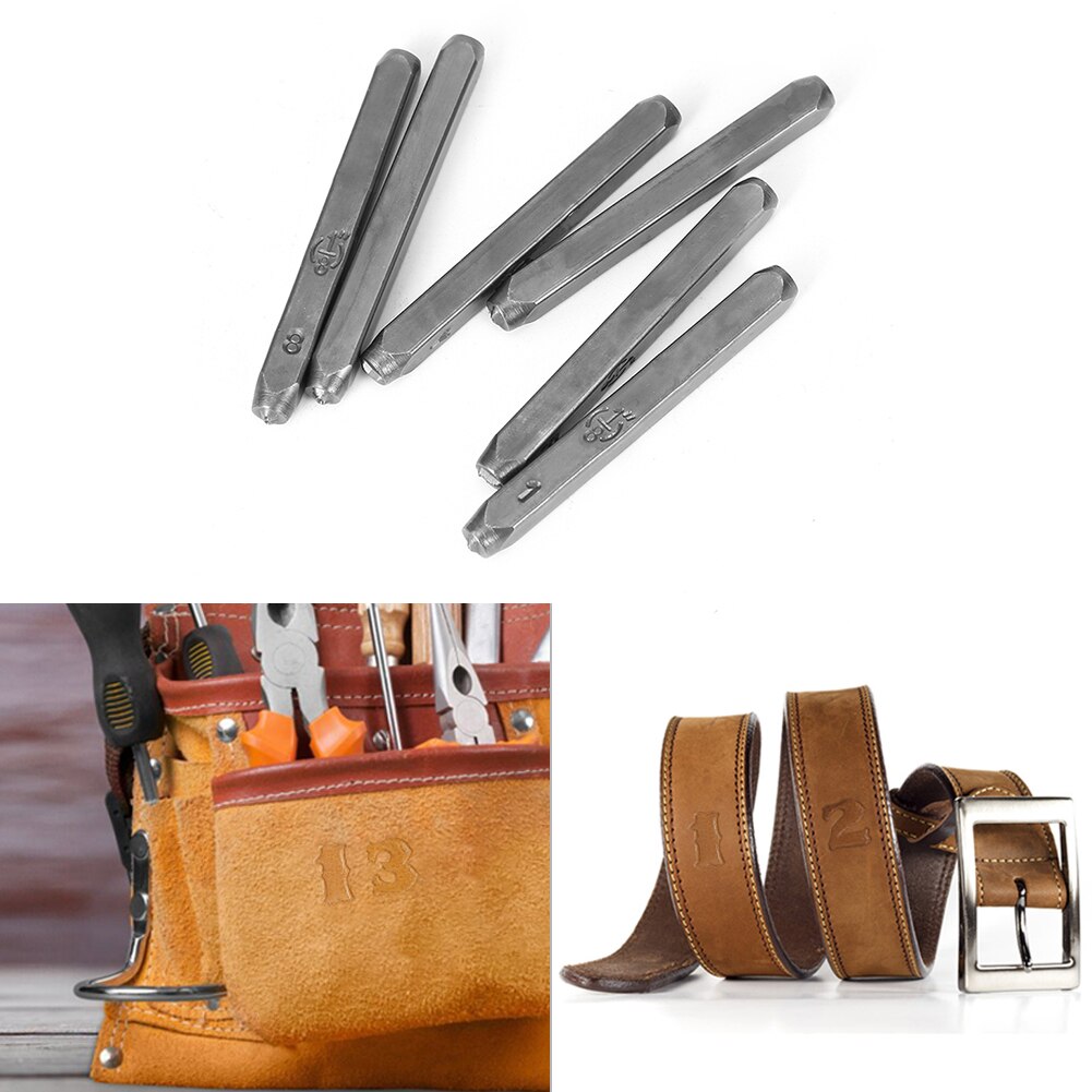 4/5mm Alphabet Number 36Pcs Letter & Number Punch Stamp Steel Alphabet Stamping Pressing Kit for DIY Belt Leathercraft Tool