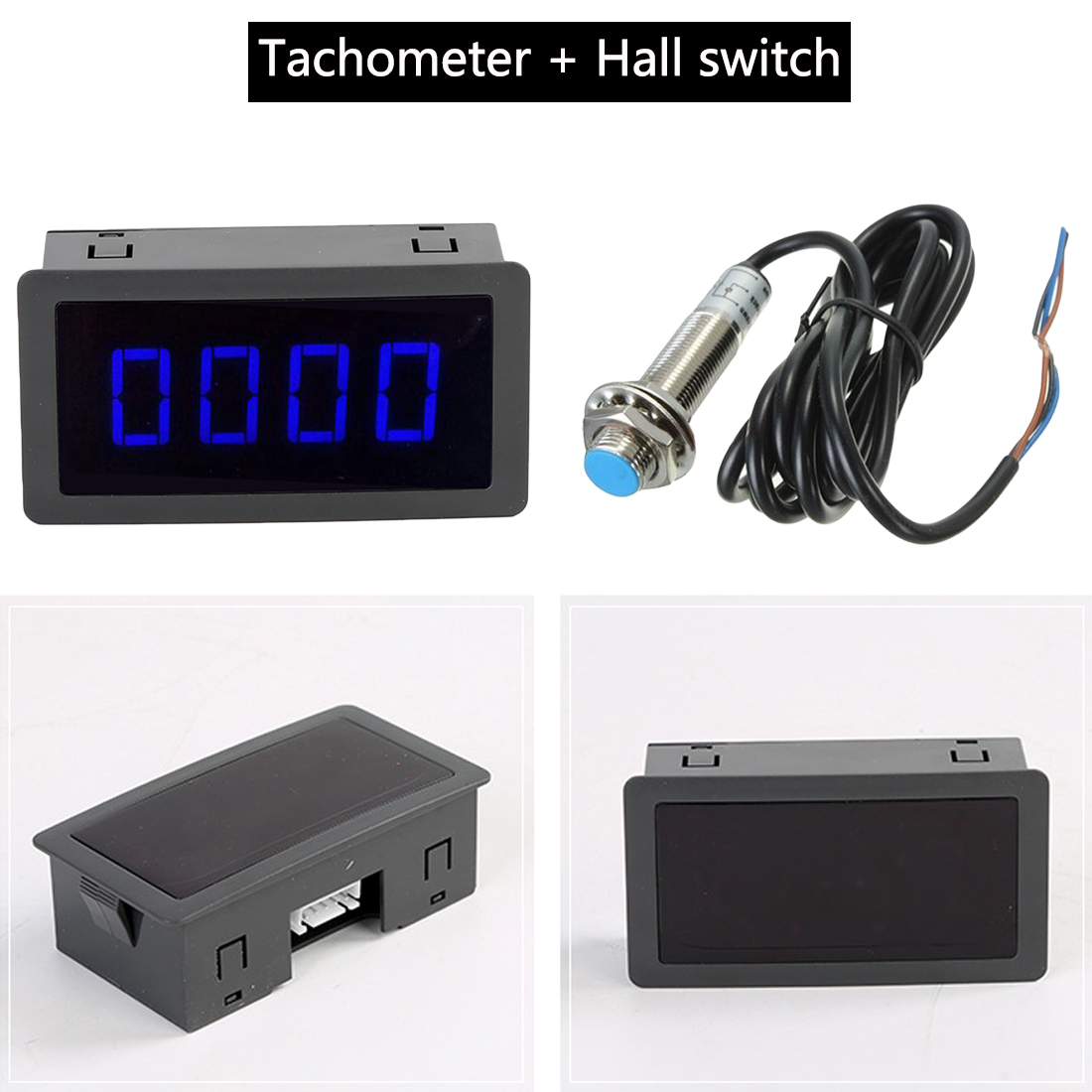 LED Tachometer 1pcs Digital RPM Speed Meter Motorcycle Bike Tachometer gauge With Hall Proximity Switch Sensor NPN