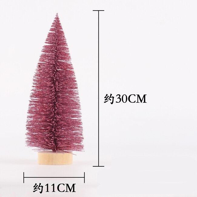 Juledekoration julebord med lyserød fyrnål sprinkler mini juletræ: 30cm