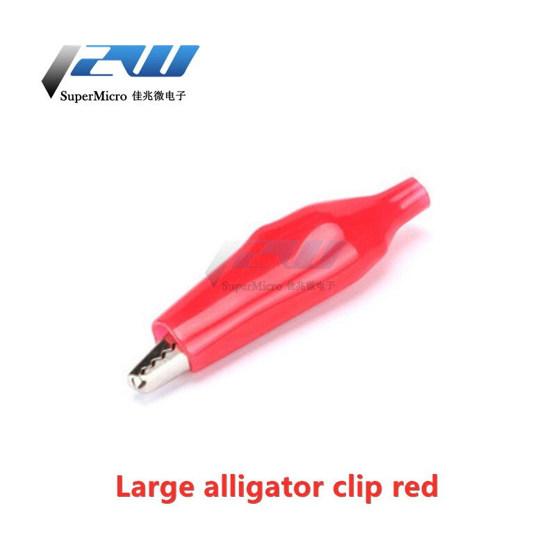 10pcs Metal Alligator Clip G98 Crocodile Electrical Clamp Testing Probe Meter Black Red with Plastic Boot Car Auto Battery: Large-red