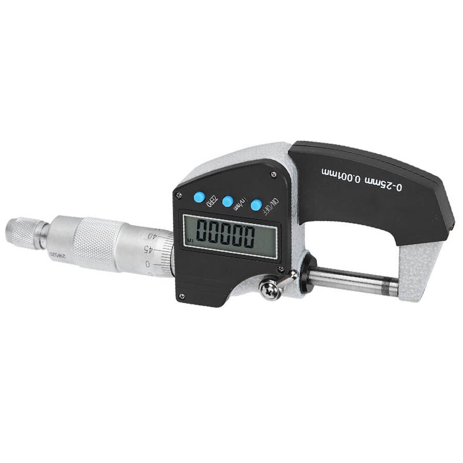 Micrometer Large Screen Digital Metric Imperial 0.001mm Accuracy 0-25mm Outer Diameter Micrometro Interior