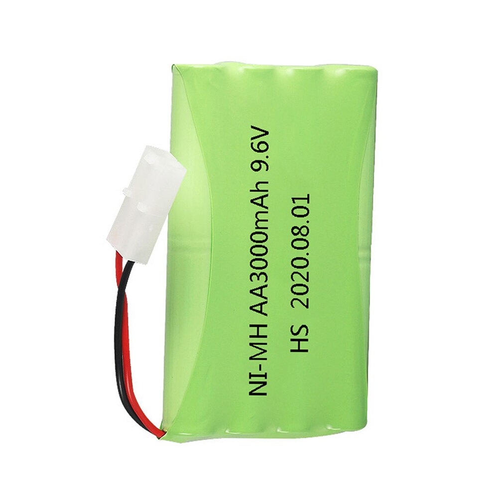 Batería de Ni-MH de 9,6 V para juguetes a control remoto, juguete eléctrico para instalaciones de seguridad, AA, 9,6 V, batería recargable de 3000 mah