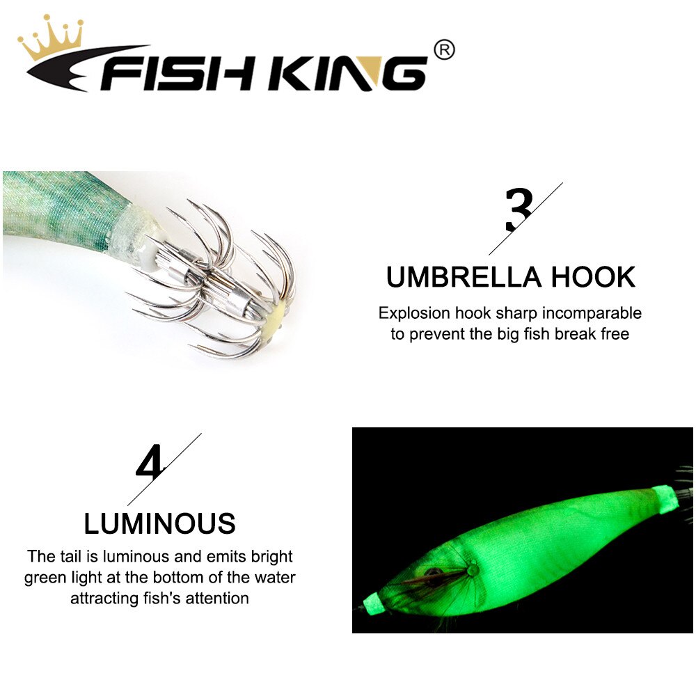 Fiske drag bläckfisk krok 9cm 16g självlysande wobblers jigging ocean bläckfisk bläckfisk trä räkor hårda beten 3d ögon jiggar