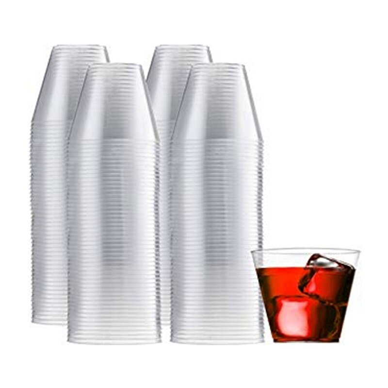 9 unzen transparent Kunststoff Tasse 50 setzt von Einweg Harte Tasse Kunststoff Wein Gläser Cocktail Glas Party Kunststoff Tasse Große Party