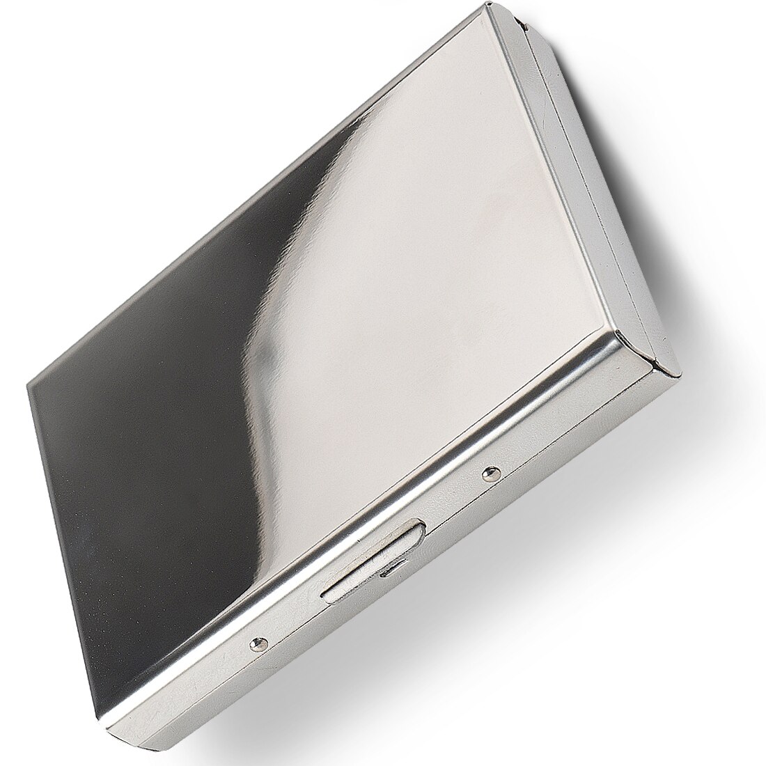 Heren Rvs Card Box Draagbare Mini Credit Id-kaart Business Opslag Effen Kleur Eenvoudige Stijl Metalen Clip Houder voor Werk