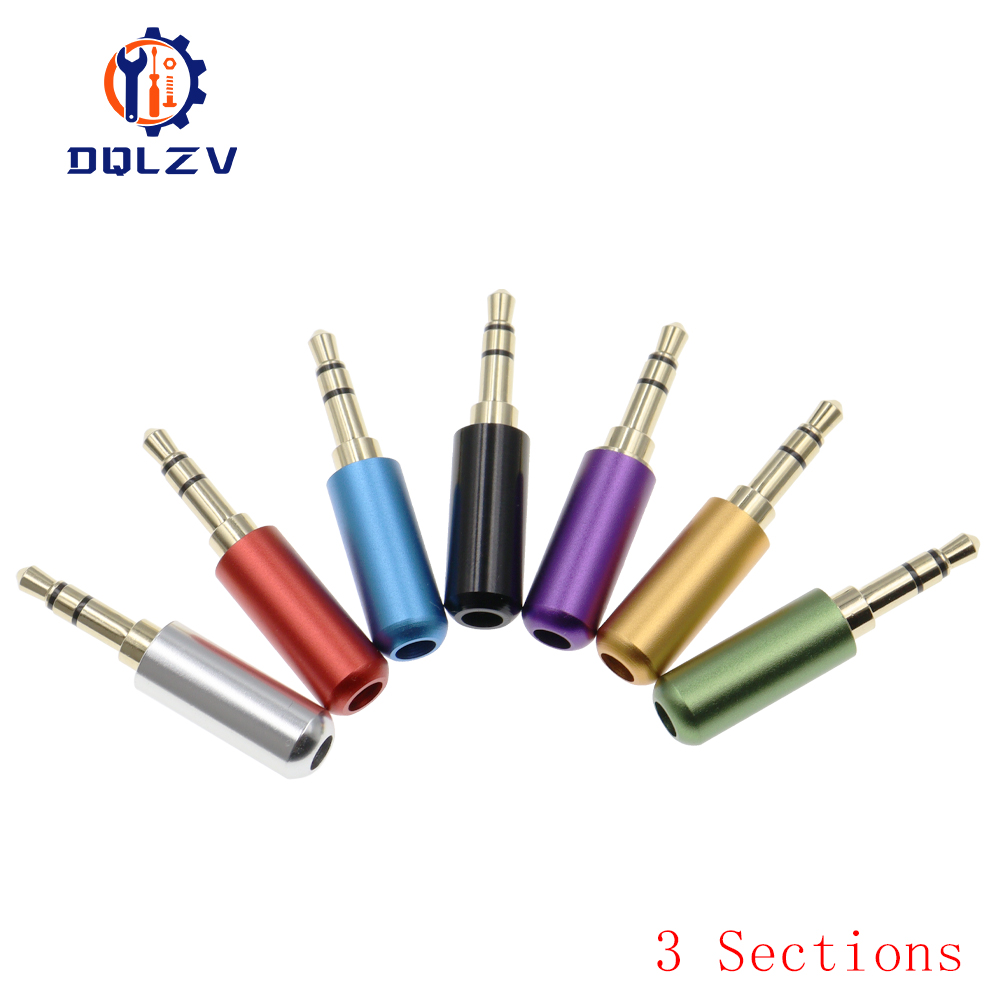 3.5MM Headphone Plug 3/4 Poles Stereo Male Gold Plating Audio Adapter 3.5 Hifi Speaker Earphone Jack AUX Solder Wire Connector: army green / 20-29Pcs / 2P