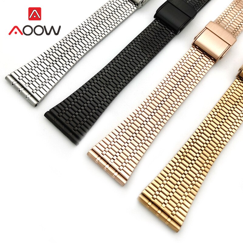 Boucle à crochet pour bracelet en acier inoxydable, accessoire de sécurité pour hommes et femmes, rétro, remplacement du métal, 20mm, 22mm