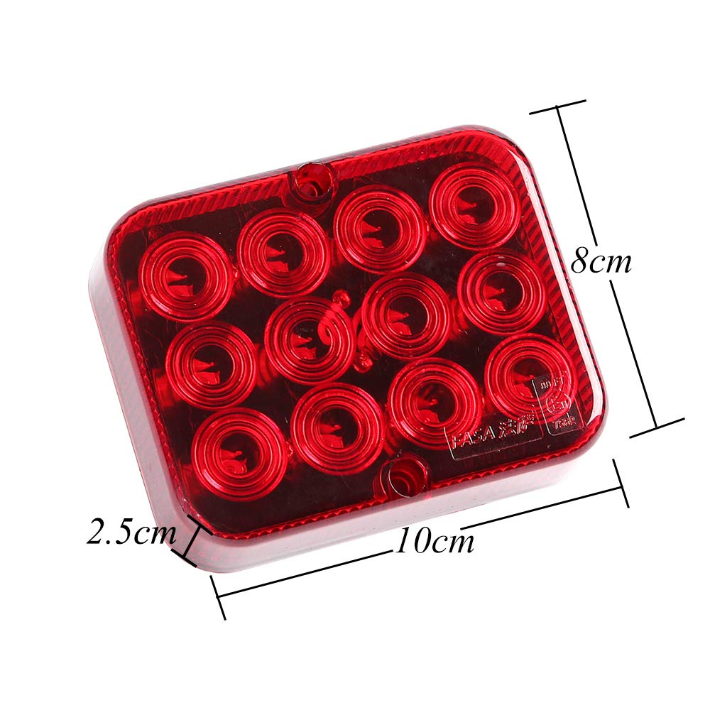 AOHEWEI 2 luces antiniebla traseras LED para remolque luz antiniebla roja 12 V 24 V impermeable para coche remolque caravana camión