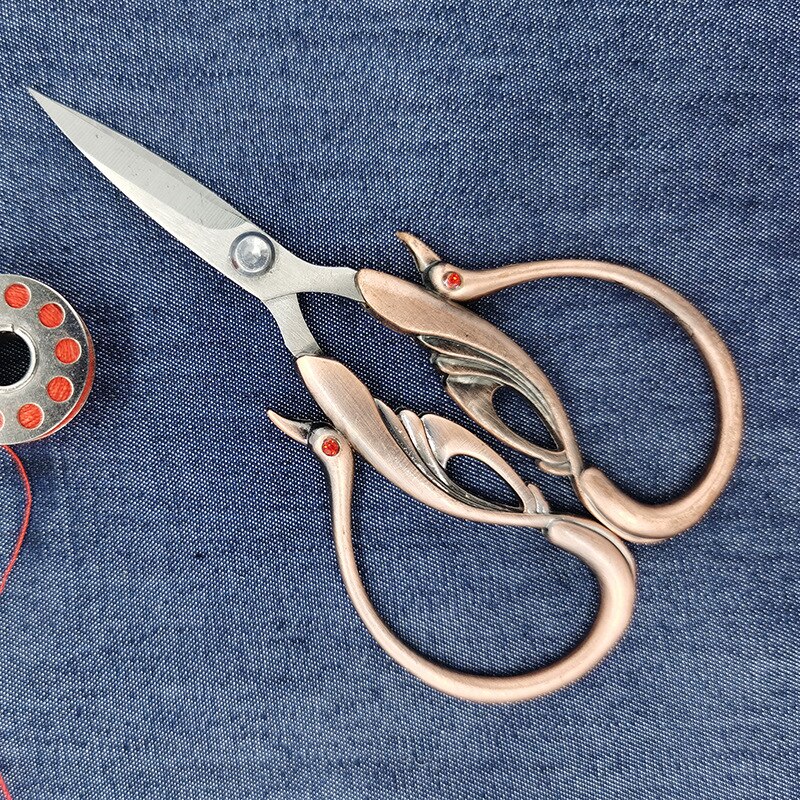 Swan Stainless Steel Antique Scissors Household Products Cuticle Scissors Sewing Supplies Craft Scissors Fabric Cutting