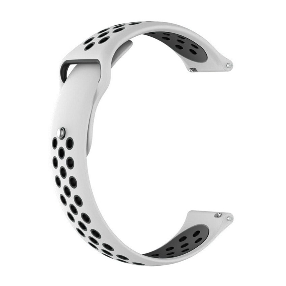 Correa de silicona para Garmin vivove HR / Vivoactive 3, repuesto de correa deportiva para Reino Unido: white black