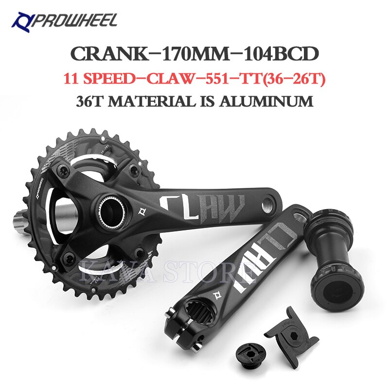 Prowheel Bicycle mtb 10/11 speed Crankset 170MM With Sprockets Bottom bracket BB 36-26T 42-32-24T Mountain Bike Crank Set