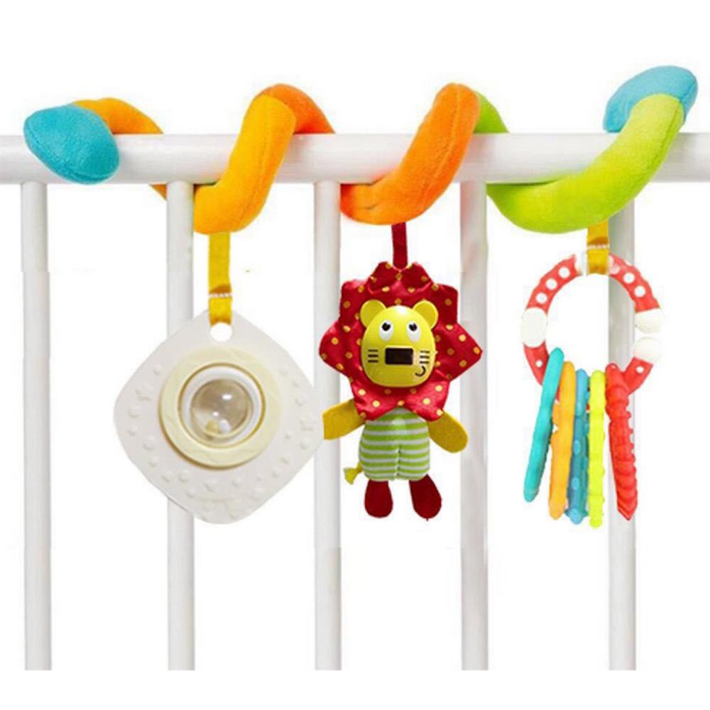 Surwish Nettes Art Babyplay Baby Spielzeug Aktivität Spirale Bett Kinderwagen Spielzeug einstellen Hängen Glocke Krippe Rassel Spielzeug für Baby