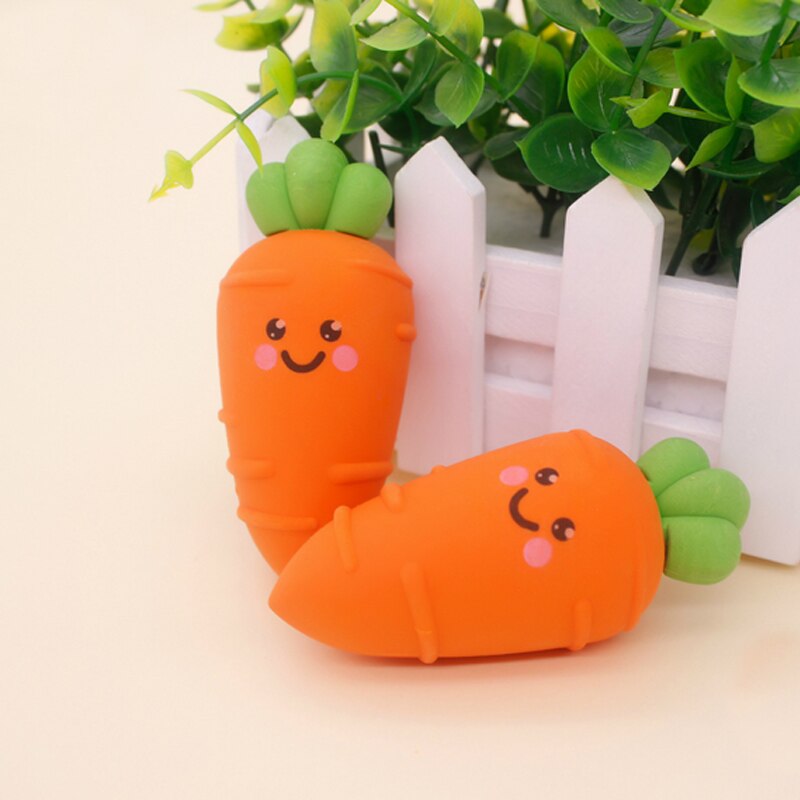 1 X novelty big size Carrot rubber eraser kawaii stationery office school supplies papelaria for kids