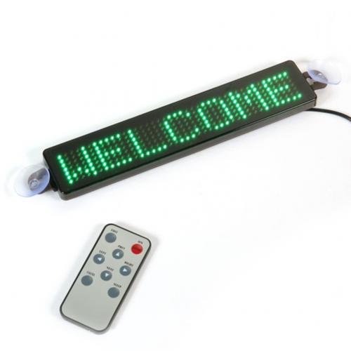 12V Car LED Programmable Sign Moving Scrolling Message Display Board Screen: Green