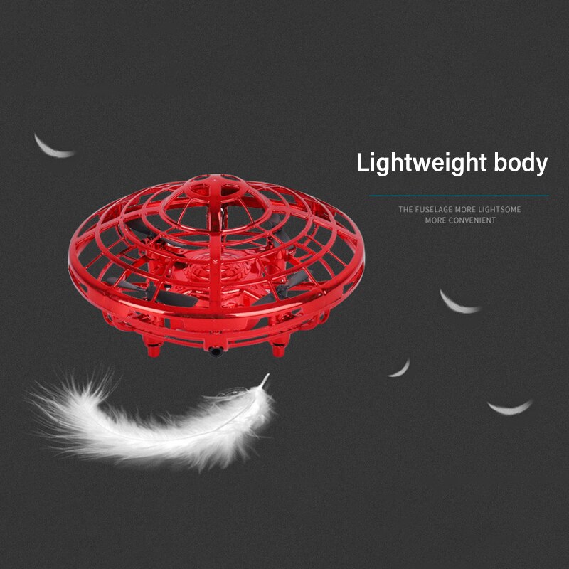 Electronic induction aircraft UFO Model airplane Hand feeling Flying Gesture Sensor Smart Flying Saucer with LED Lights Mini boy