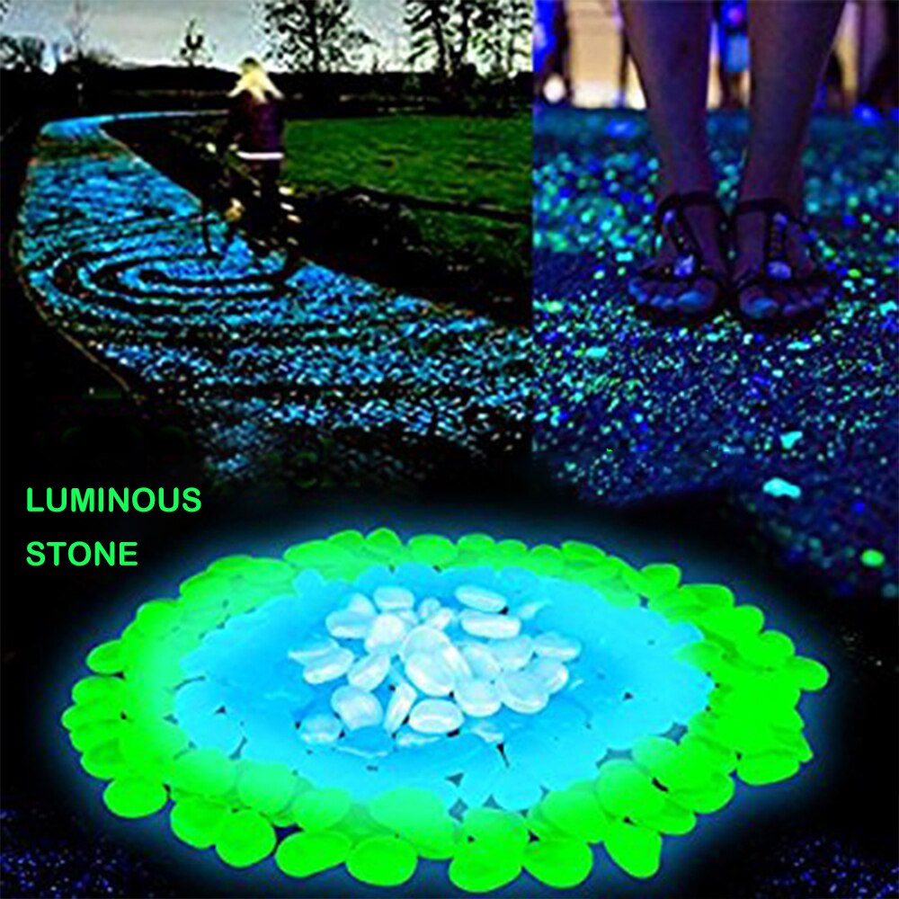 Glow In The Dark Garden Pebbles Glow Stones Rocks For Walkways Garden Path Patio Lawn Garden Yard Decoration Stone Ornament