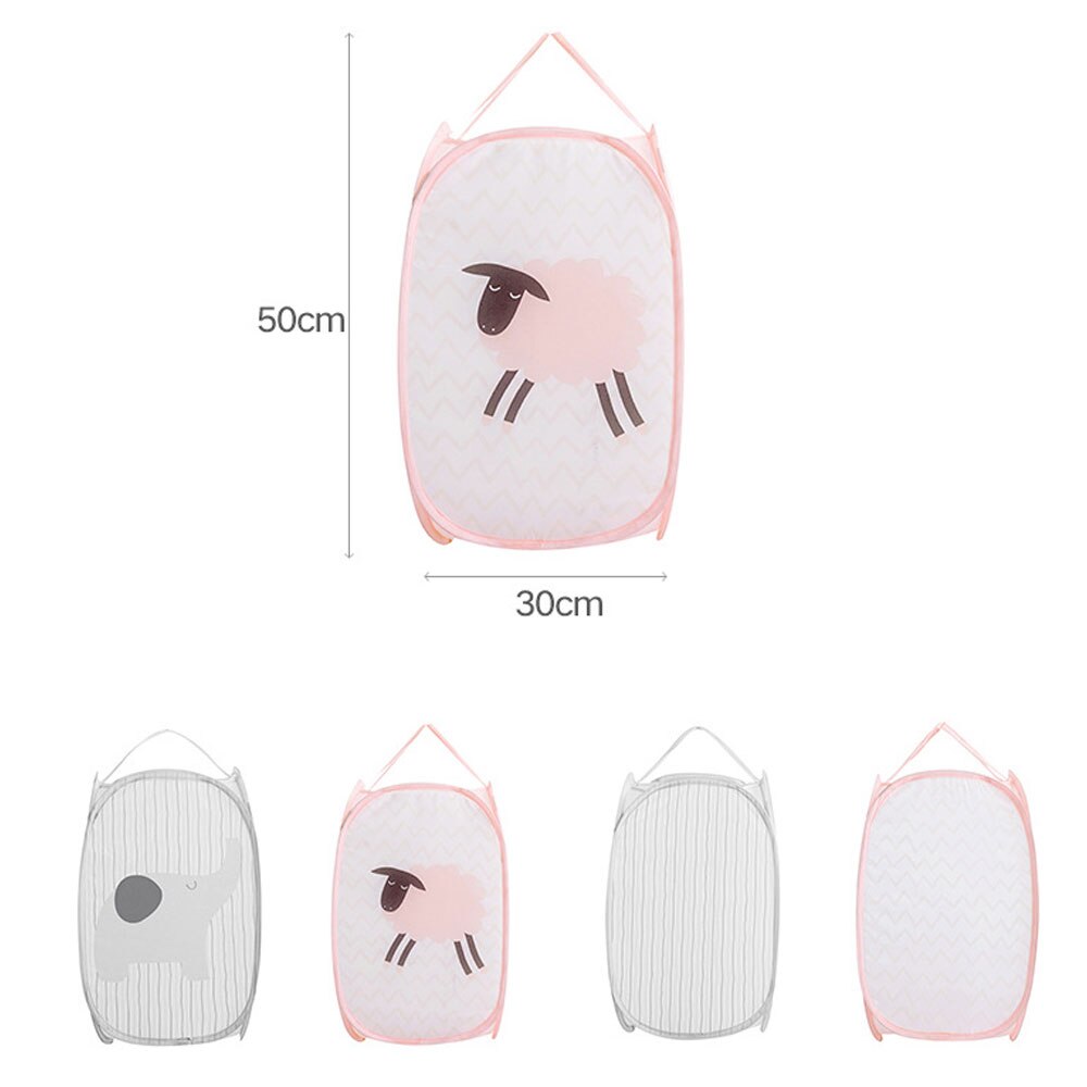 1 pcs Folding Laundry Storage Basket Folding Clothes Toy Bucket Holder Organizer Large Capacity Portable Sundries Organizer