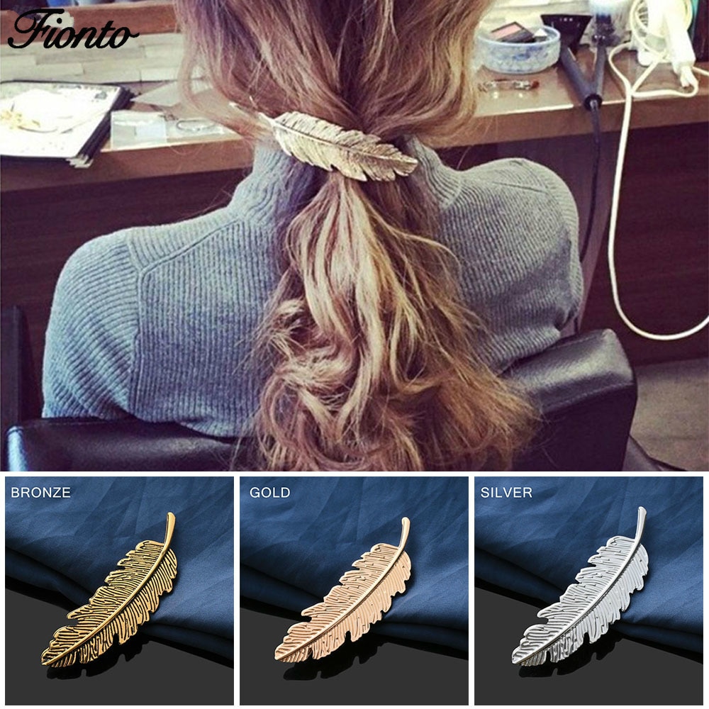 Fionto 1 stuks haarversieringen bladvorm dames haarspeldjes haarspeldjes veer haarstyling accessoires gereedschap  ce0515/5