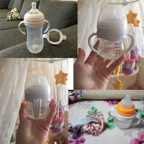 Flasche Griff Griff für Natürliche Breite Mund PP Glas Baby Fütterung Flaschen Baby Flasche Zubehör Enthalten 1Stck Flasche Griff