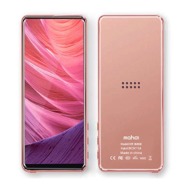 Mahdi M9 Music MP3 Player Support VideoTF Card With Speaker Bluetooth 5.0 MP3 Player Touch Screen 3.5 Inch HD HIFI 8GB: Rose Gold / 32GB