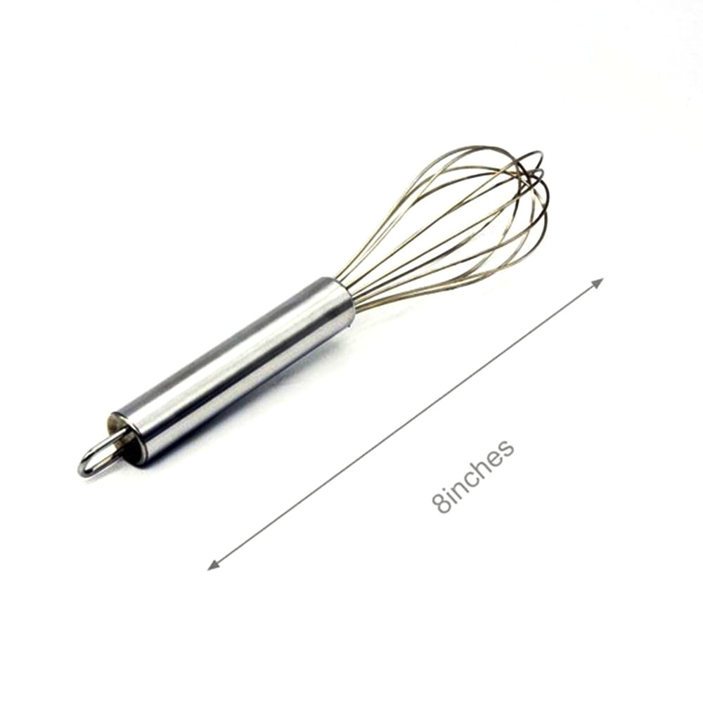 (8/10/12 Inches) Stainless Steel Egg Beater Hand Whisk Mixer Kitchen Tools Baking Cooking Baking Accessories Butter Tools: 8 Inches