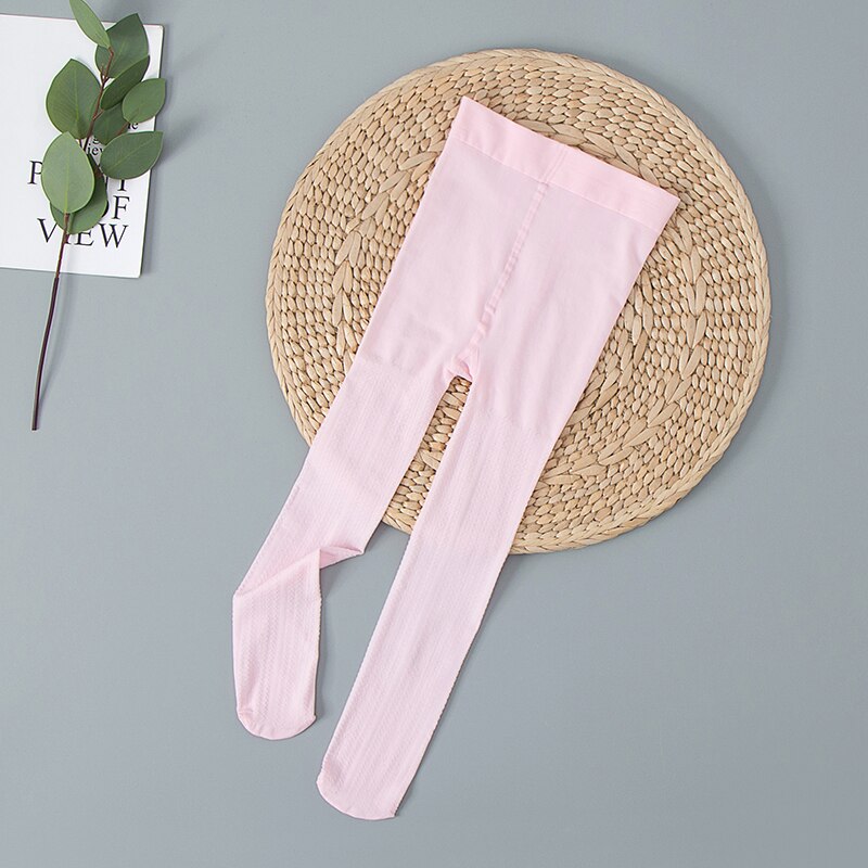 Girls' wave pattern velvet pantyhose summer thin white stockings leggings spring and autumn exercise special dance socks: S / black