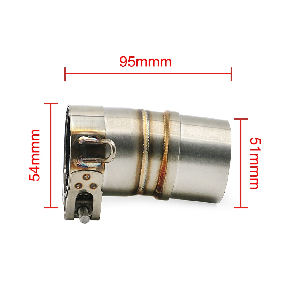 Motorfiets Slip-On 51 Mm Uitlaat Midden Link Pijp Voor Yamaha R6 YZFR6 YZF-R6 2006 2007