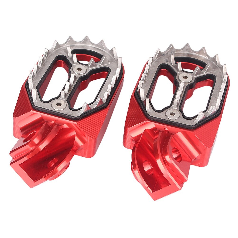 Scherpe Tanden Cnc Motorbike Dirt Bike Racing Voetsteunen Footpegs Voetsteunen Voor Ktm Husqvarna 85cc-530cc 2005: Rood