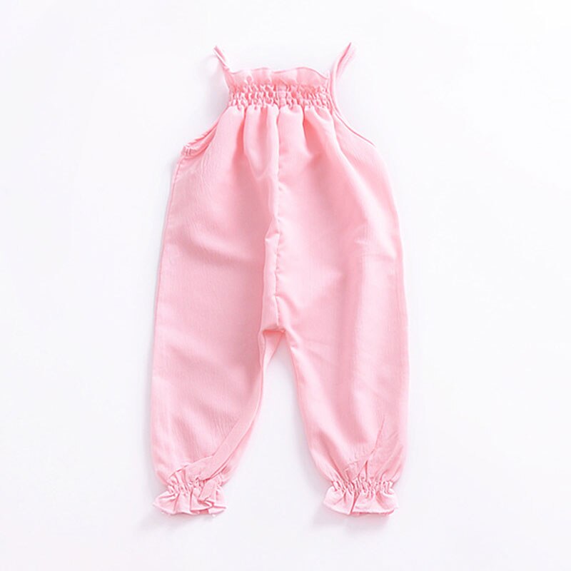 Zomer Mode Peuter Baby Meisje Kleding Zomer Mouwloze Effen Kleur Linnen Katoenen Romper Kinderen Jumpsuit Kleding Voor Jongens