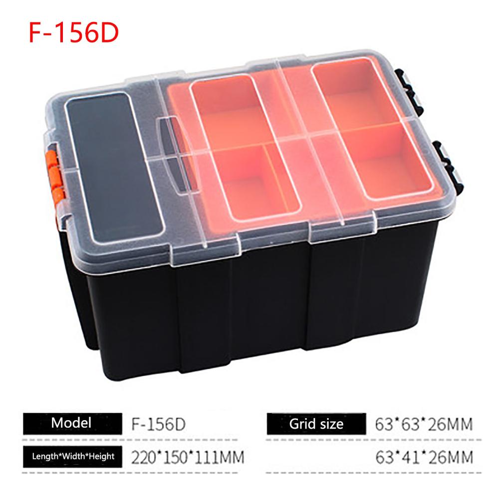 1Pcs Parafuso Caixa de Organizador De Armazenamento De Plástico caixa de Ferramentas Portátil Compartimento Removível Caso Caixa de Armazenamento de Peças De Ferramenta Assorted: F-156D