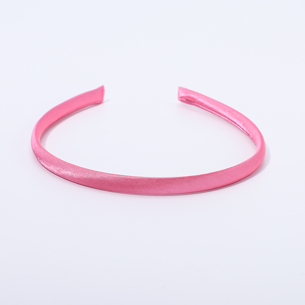 5/10pcs/lot Plain 10MM Satin Headband Girls Fabric Covered Resin Hairbands Plastic Headbands Kids Elastic Bands Hair Accessories: S / Dark Grey